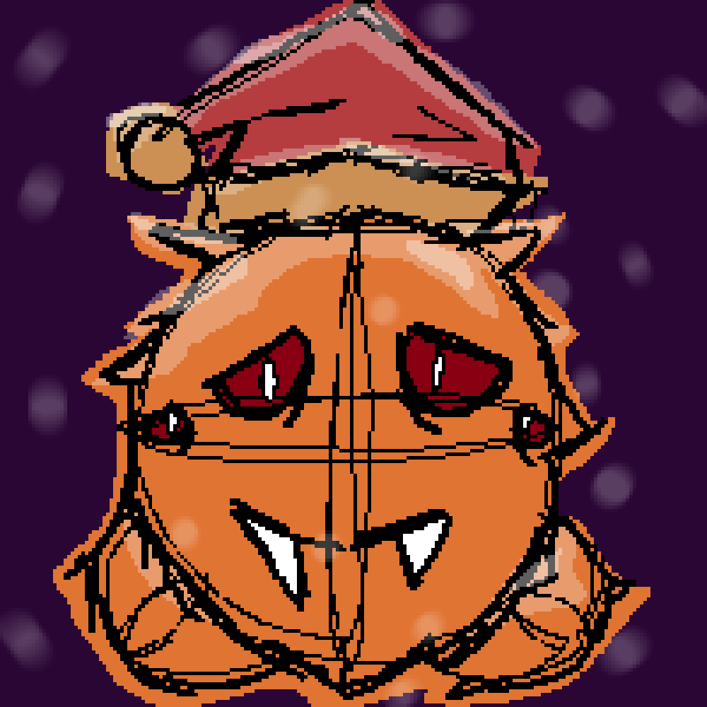 Dessin personnage en pixel-art Noël