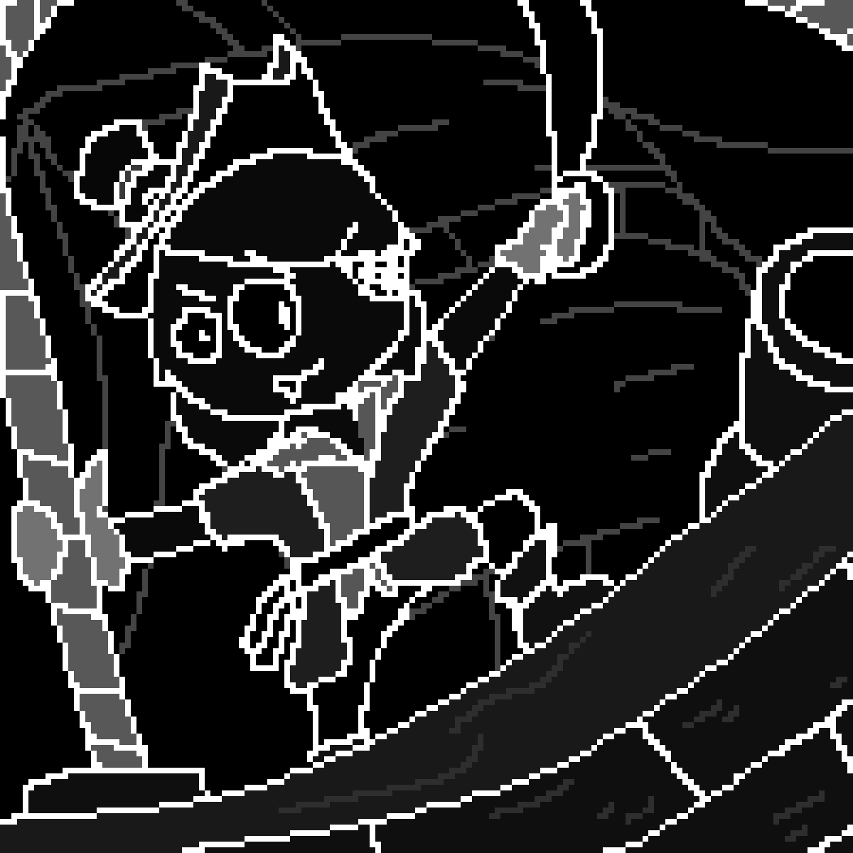 Dessin pirate en pixel-art